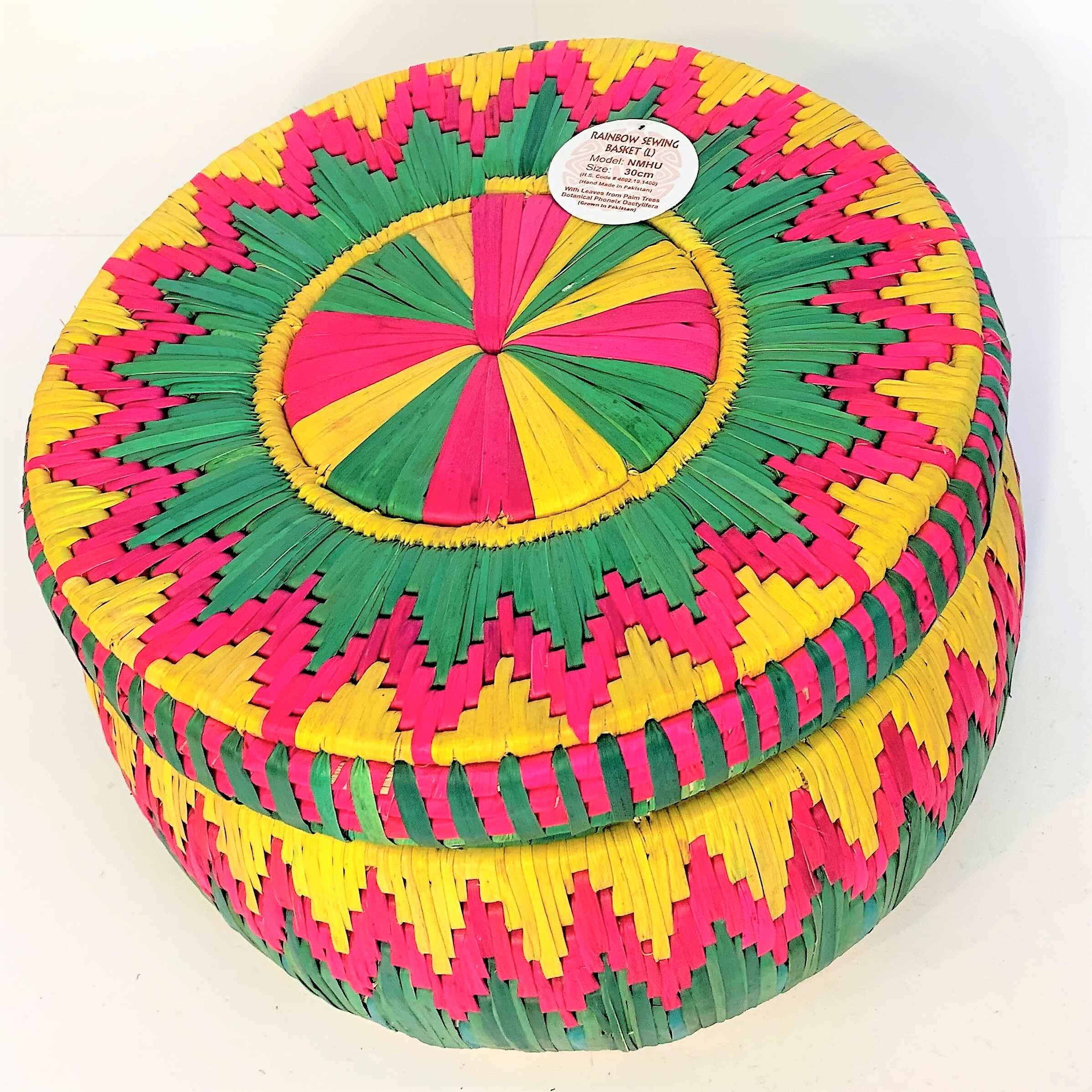 HAND WOVEN SARAIKI BASKETS WITH LID (PATARI) (NMHU)